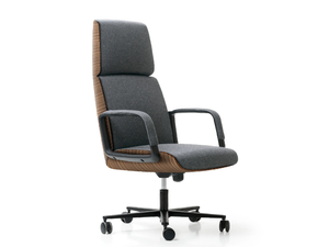 CHARLES WOOD - Swivel executive chair with 5-spoke base with armrests _ Quinti Sedute